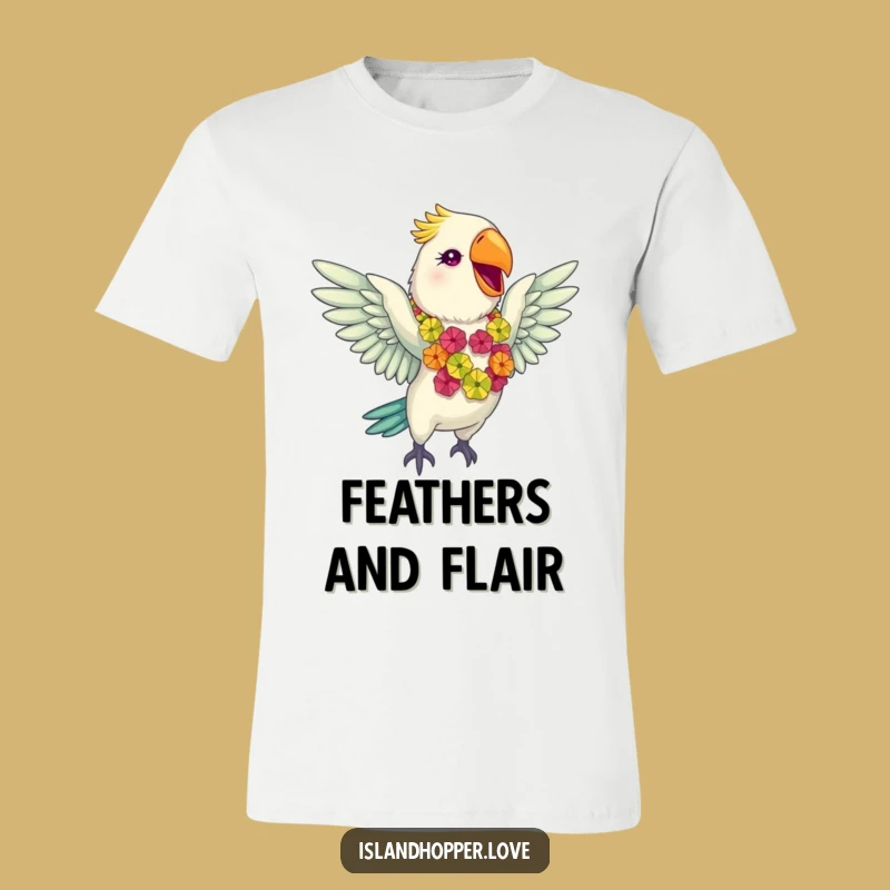 Funny Parrot Lei T-Shirt - Giddy Tropical Bird Enthusiast Gift